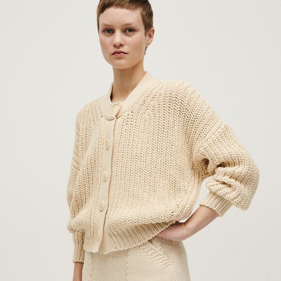 Babaa cotton cardigan no8 natural - Picture 1 of 8